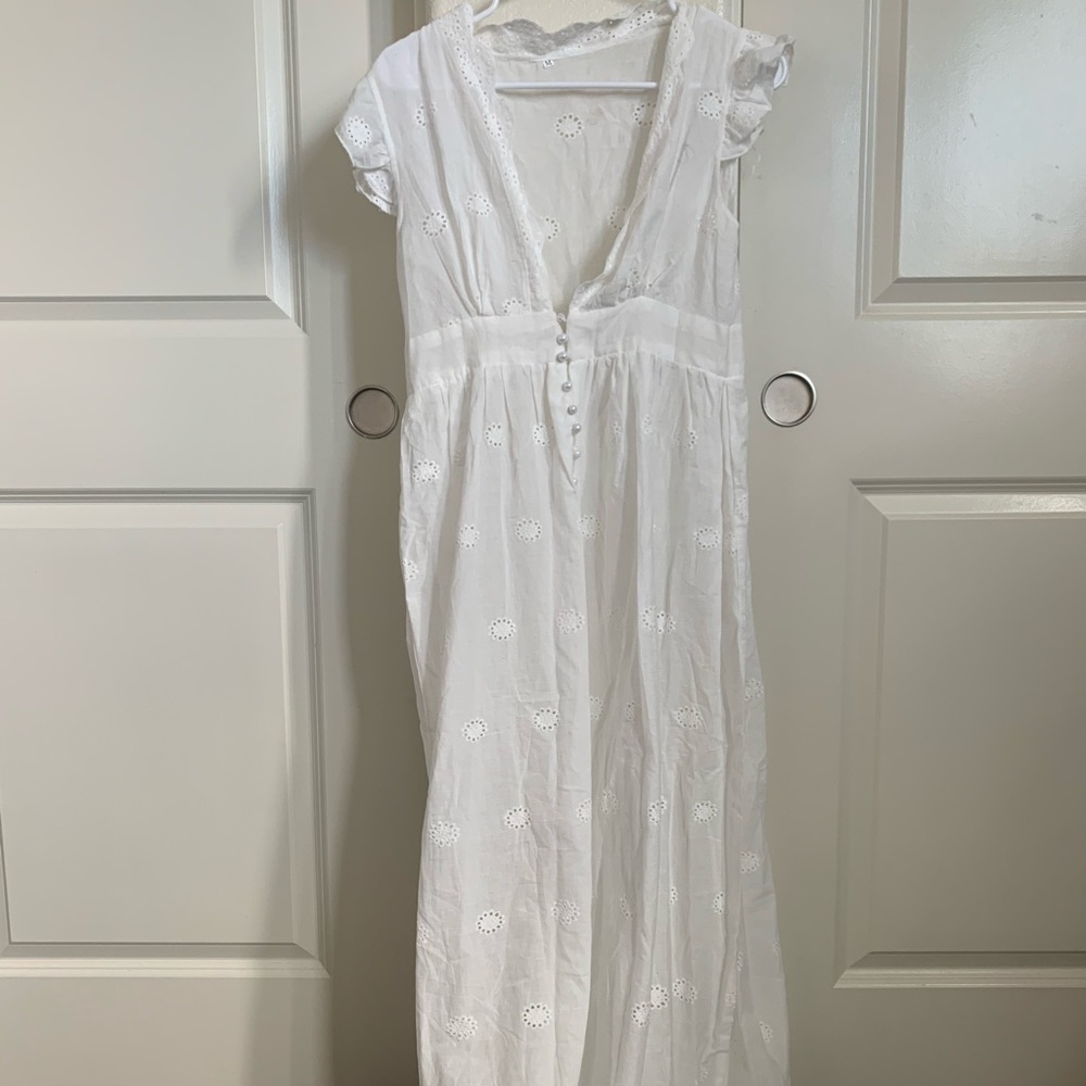 White floral dress